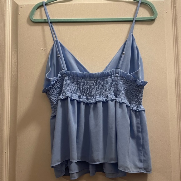 Light Blue Ruffle Top - Picture 3 of 3
